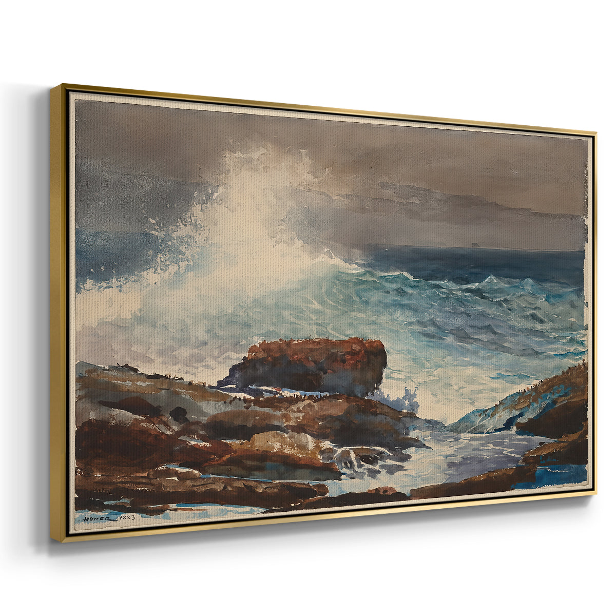 Incoming Tide, Scarboro, Maine, 1883 - Floater Framed Canvas Print