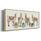 Llama Party - Floater Framed Canvas Print