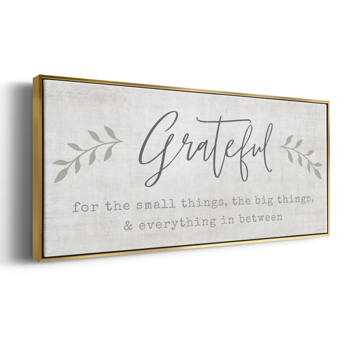 Grateful for Everything - Floater Framed Canvas Print
