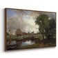 Dedham Lock and Mill, c. 1820 - Floater Framed Canvas Print