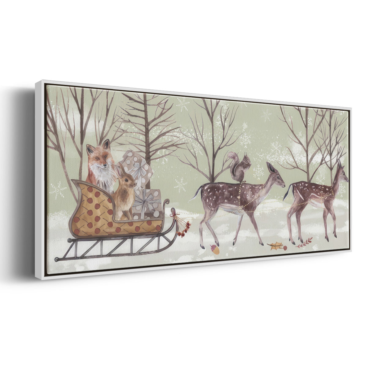 Christmas Time Collection D - Floater Framed Canvas Print