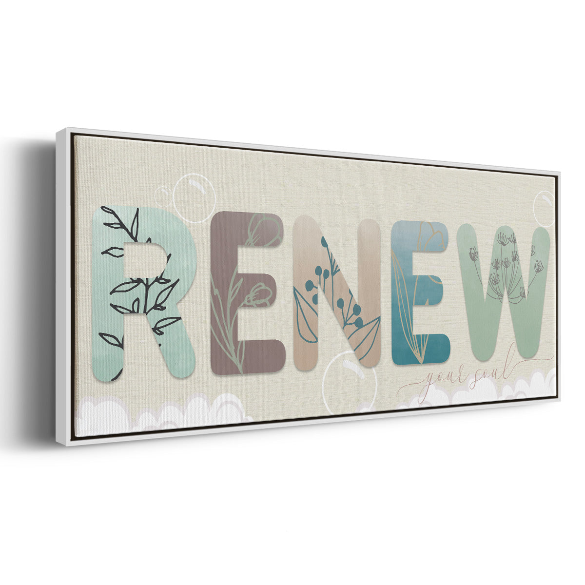 Renew Your Soul - Floater Framed Canvas Print