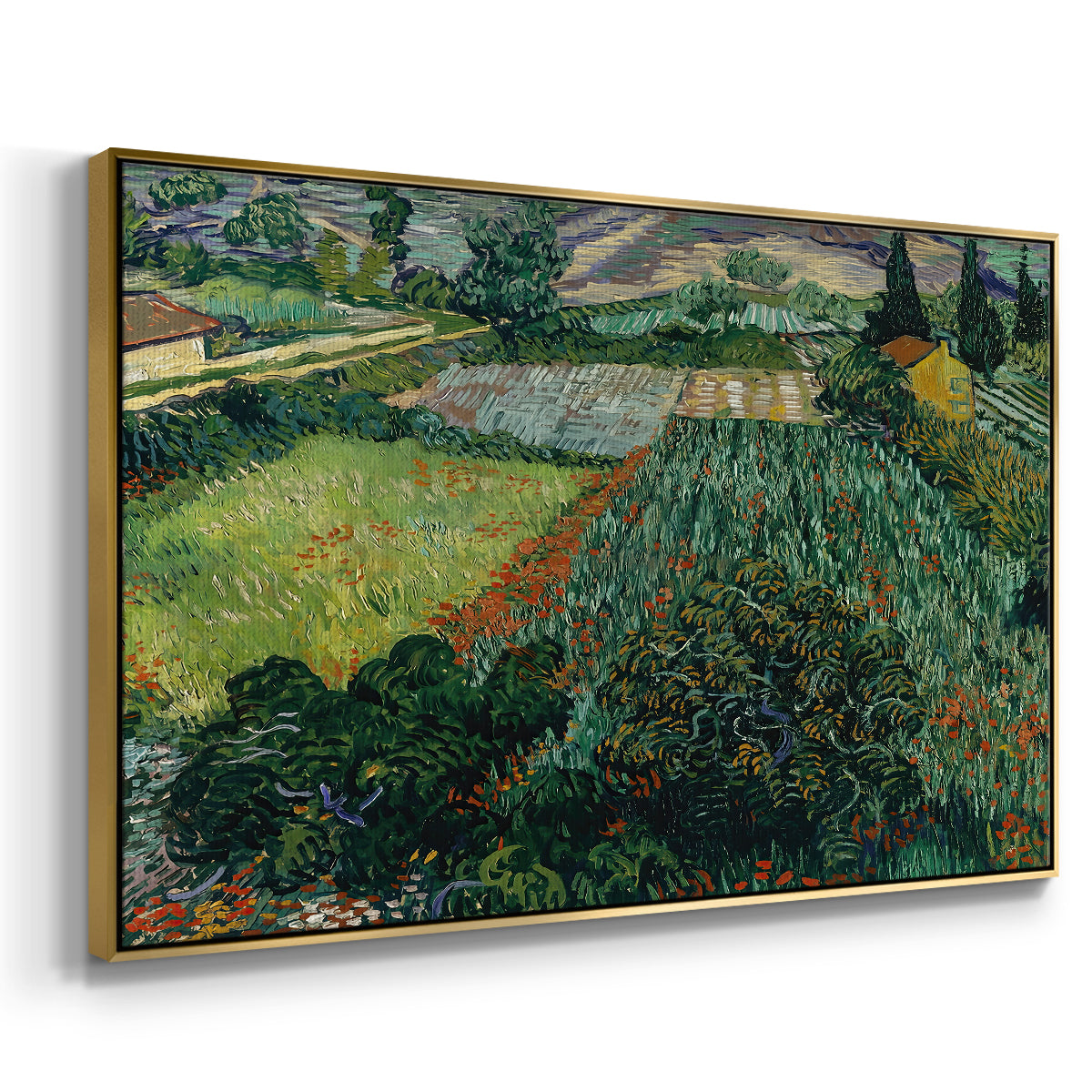 Field with Poppies, Saint-Rémy, 1889 - Floater Framed Canvas Print