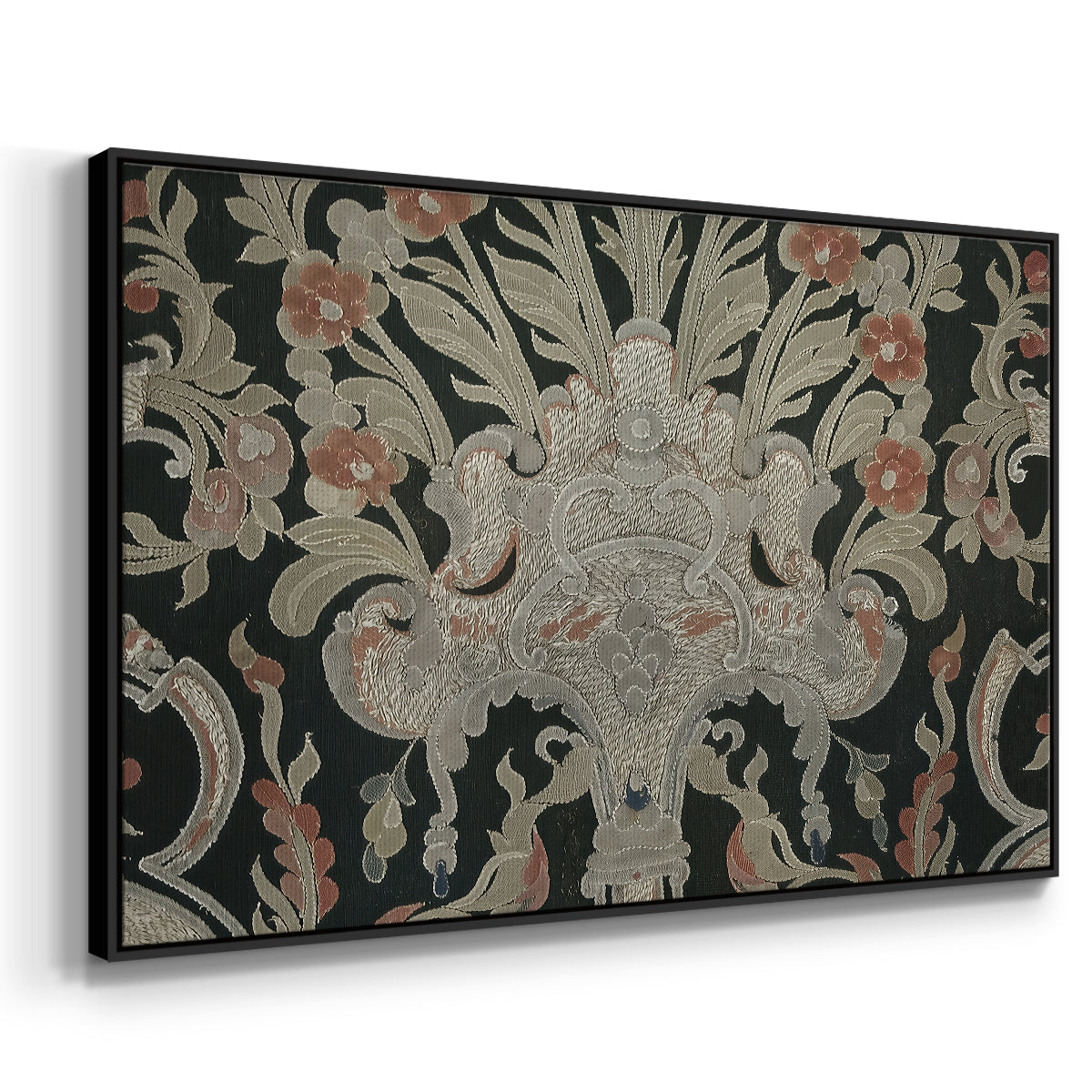 Hanging (Printed Textile), c. 18th Century - Floater Framed Canvas Print