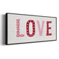 Patterned Love - Floater Framed Canvas Print