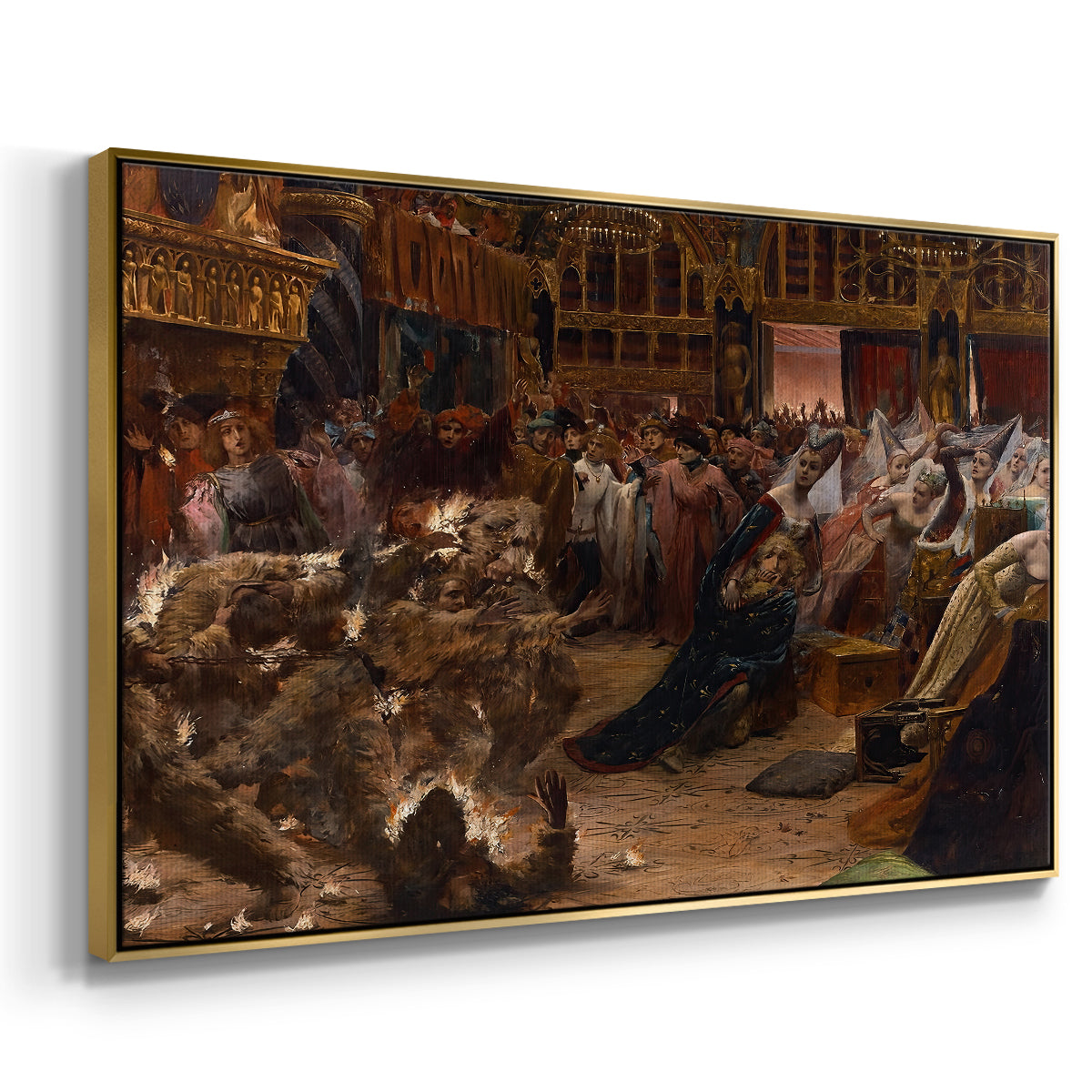 Ball of the Burning Men, 1889 - Floater Framed Canvas Print