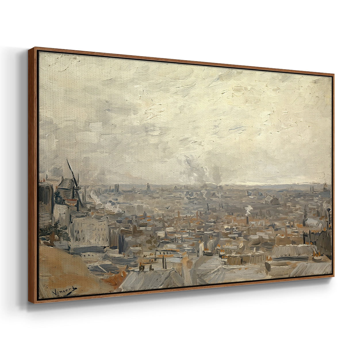View from Montmartre, 1886 - Floater Framed Canvas Print