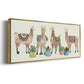 Llama Party - Floater Framed Canvas Print