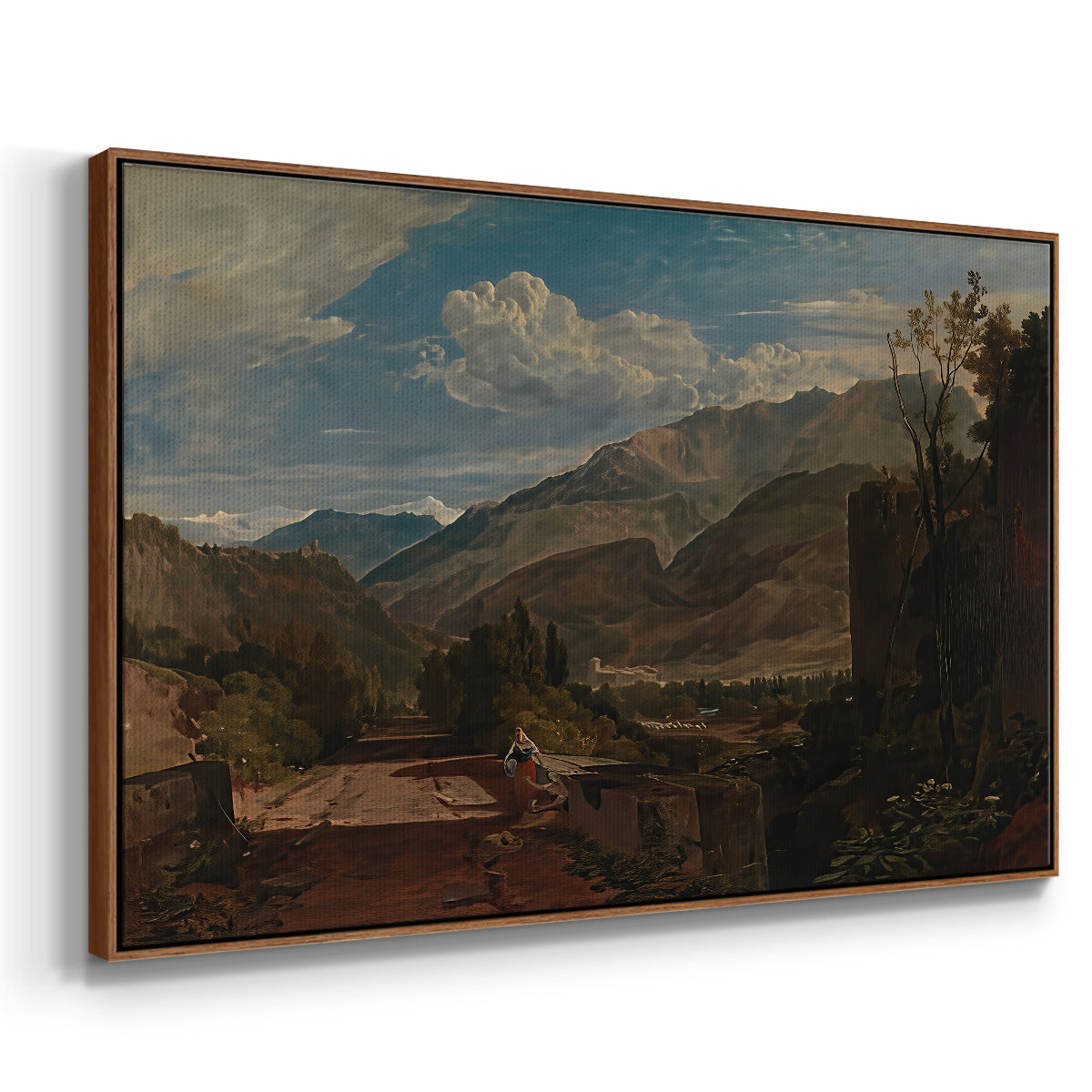 Bonneville, Savoy, 1803 - Floater Framed Canvas Print