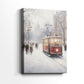 Frostlit Dawn Hearth - Canvas Art Print