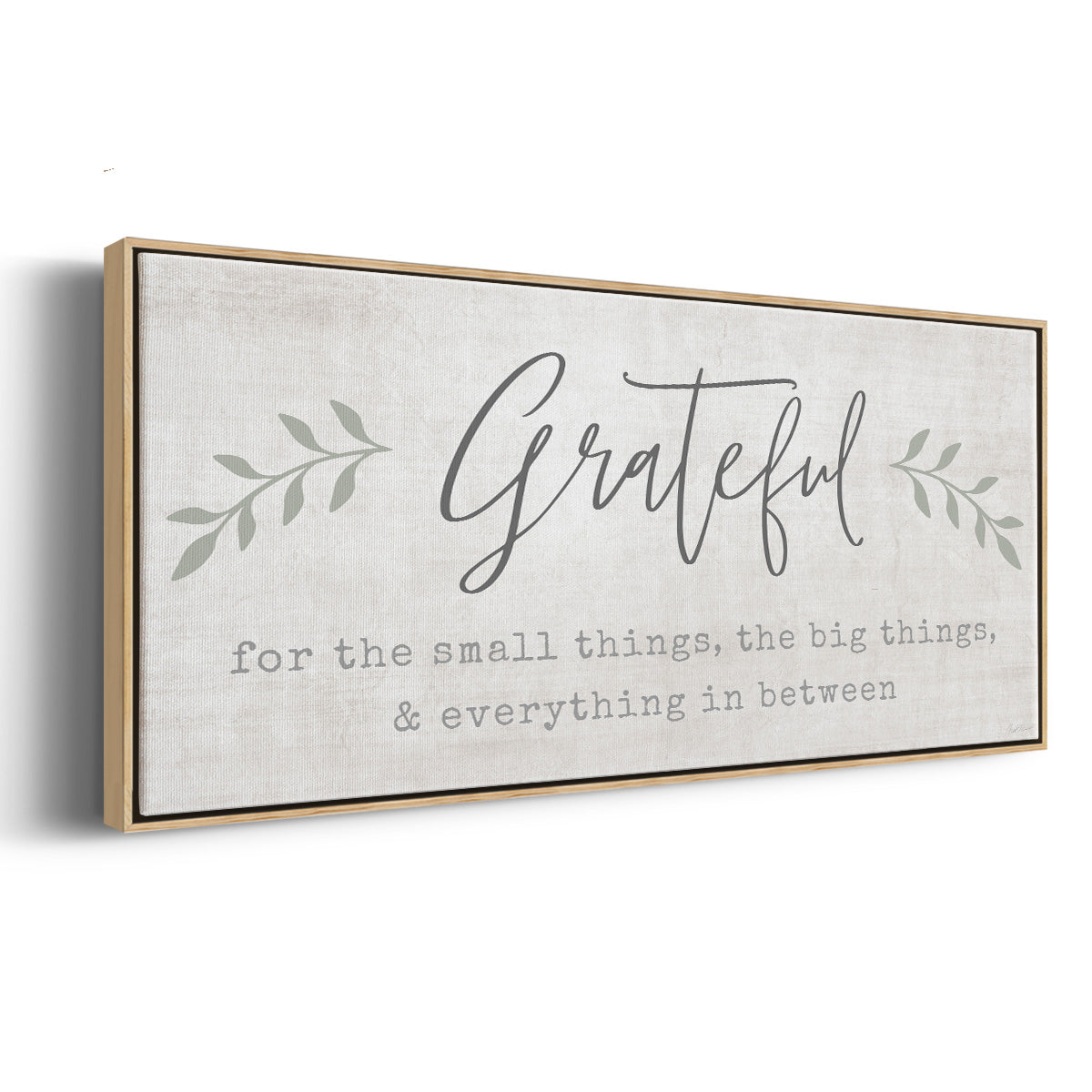 Grateful for Everything - Floater Framed Canvas Print