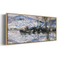 The Seine at Port Villez, Snow Effect, 1885 - Floater Framed Canvas Print