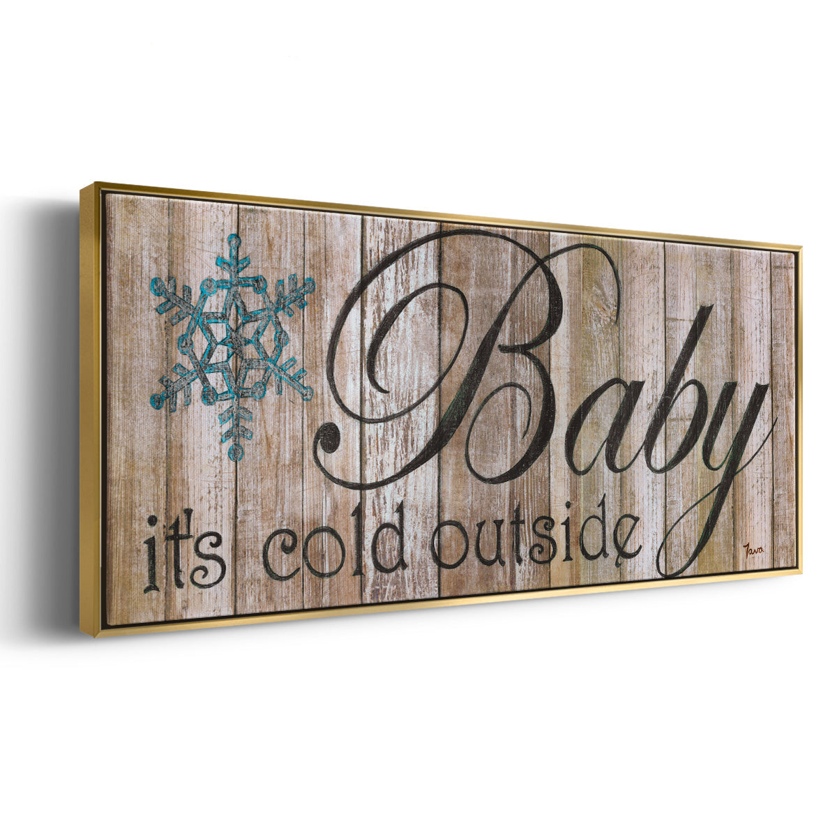 Baby It's Cold - Floater Framed Canvas Print