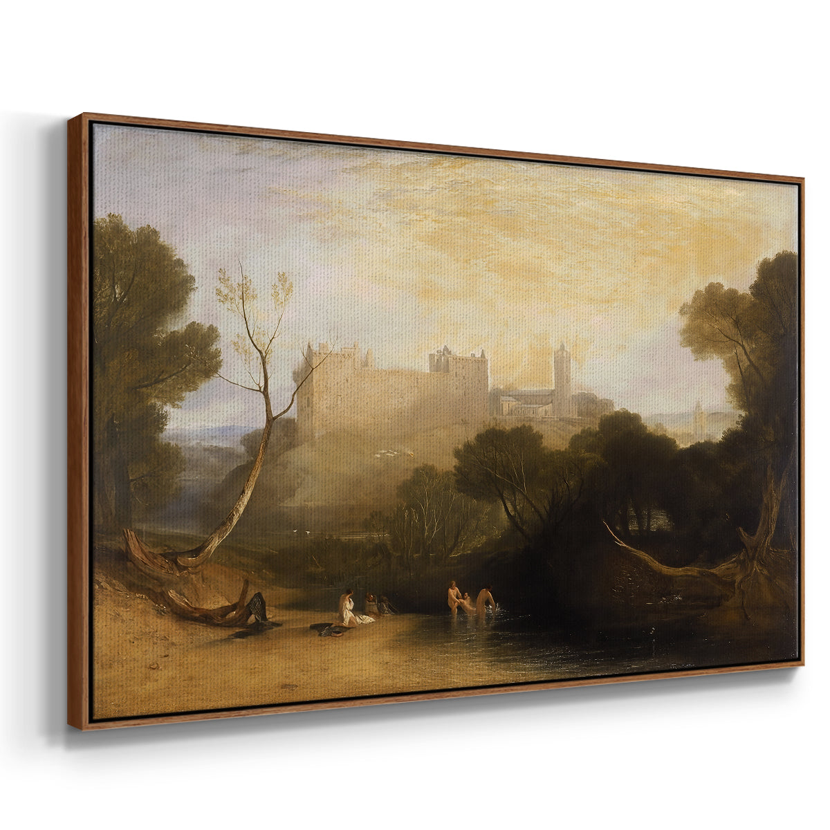 Linlithgow Palace, c. 1807 - Floater Framed Canvas Print