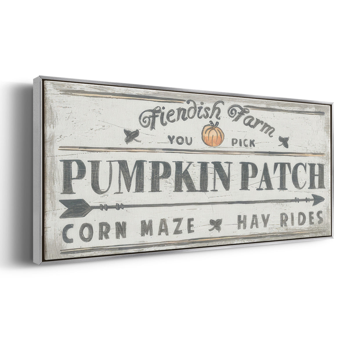 Pumpkin Patch II - Floater Framed Canvas Print