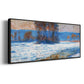 The Seine at Bennecourt in Winter, 1893 - Floater Framed Canvas Print