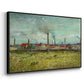 Factories at Clichy, 1887 - Floater Framed Canvas Print