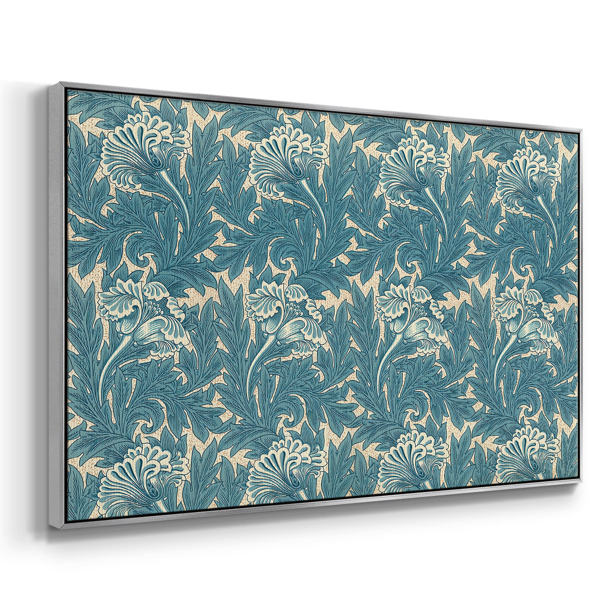 Tulip (Teal), 1875 - Floater Framed Canvas Print