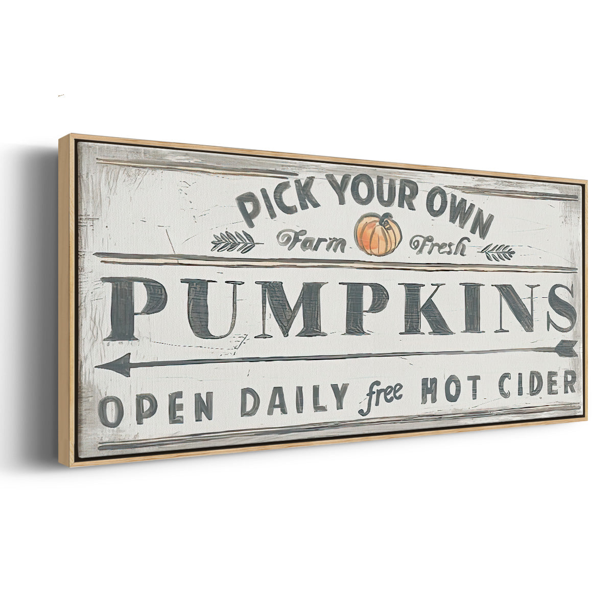 Pumpkin Patch I - Floater Framed Canvas Print