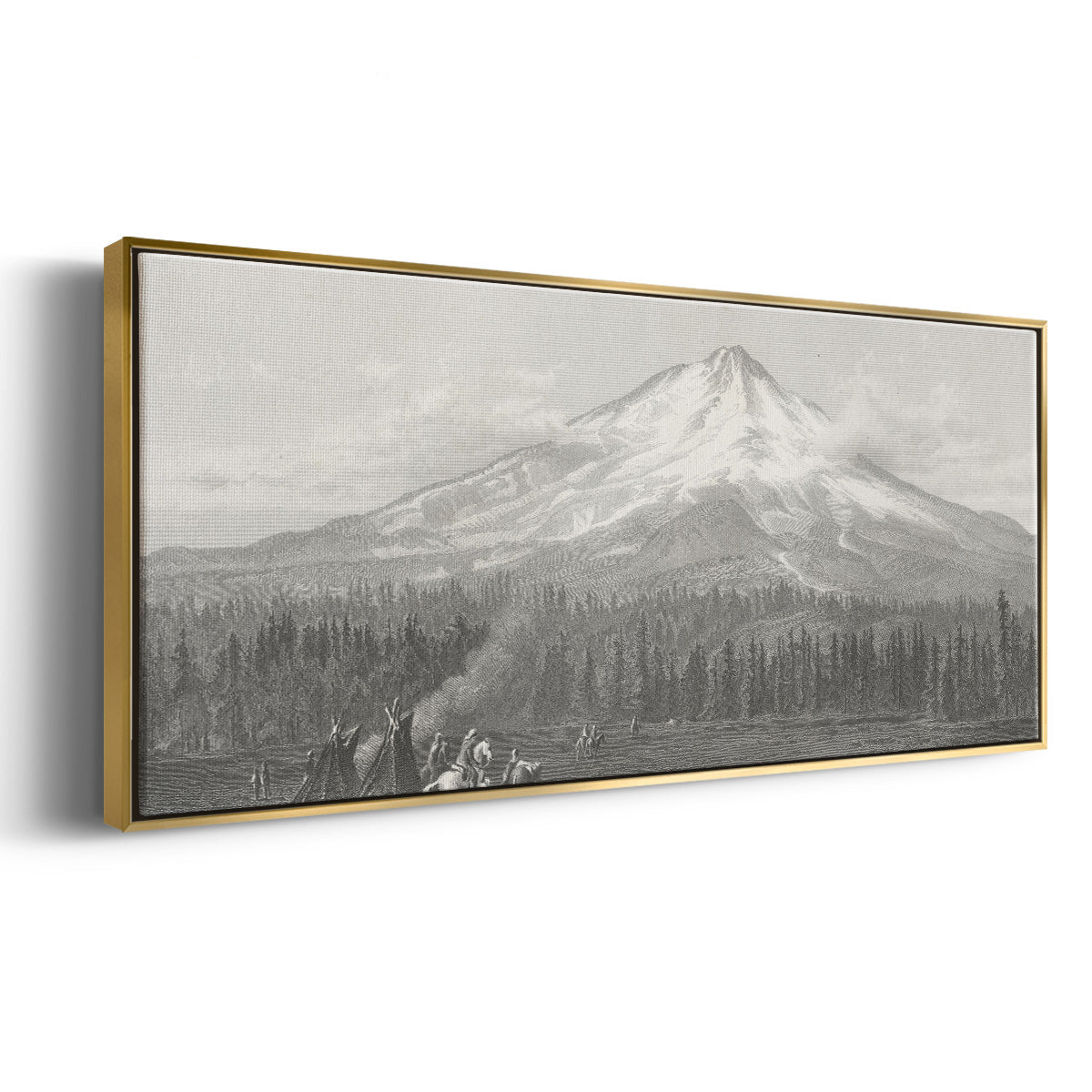Mount Shasta - Floater Framed Canvas Print