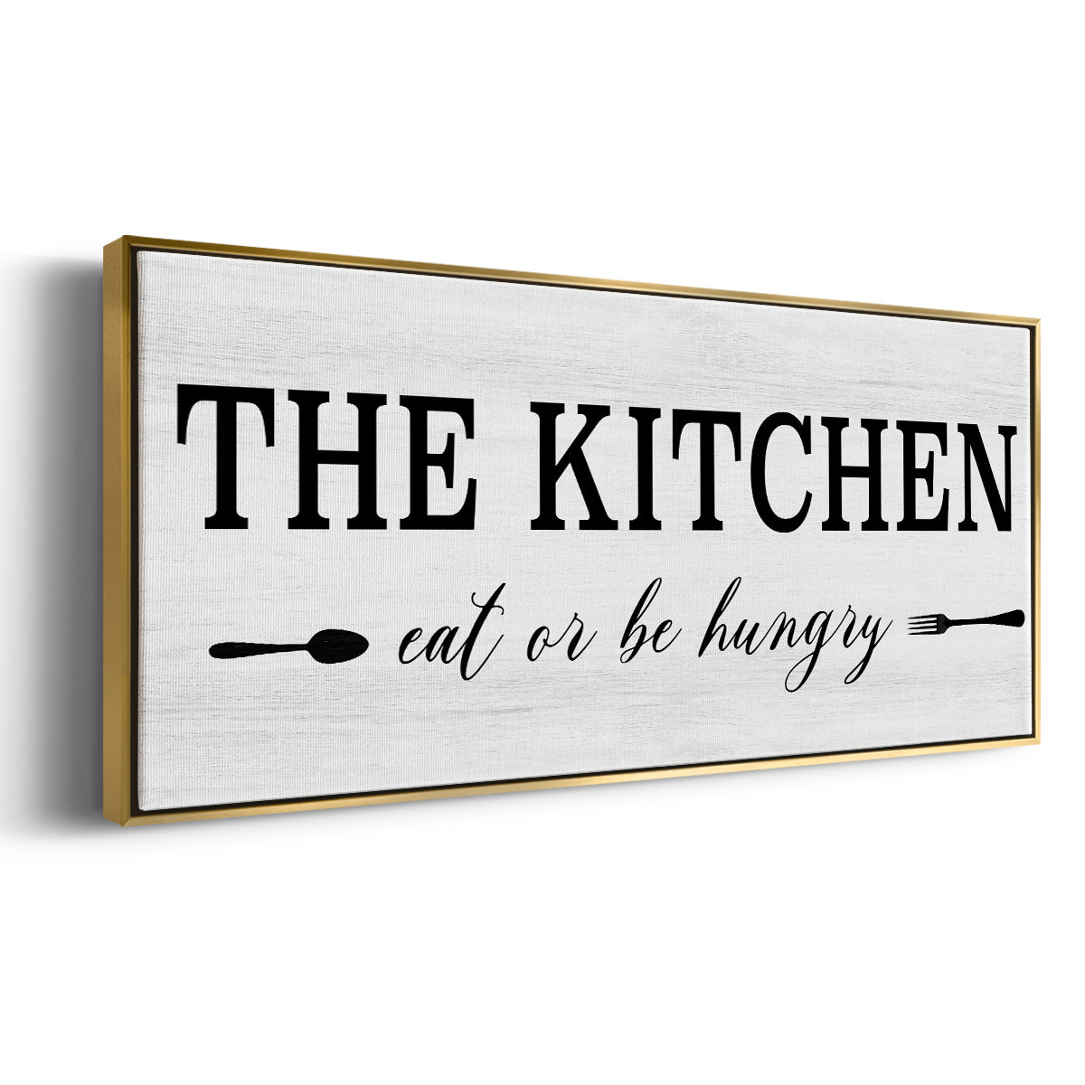Eat Or Be Hungry - Floater Framed Canvas Print