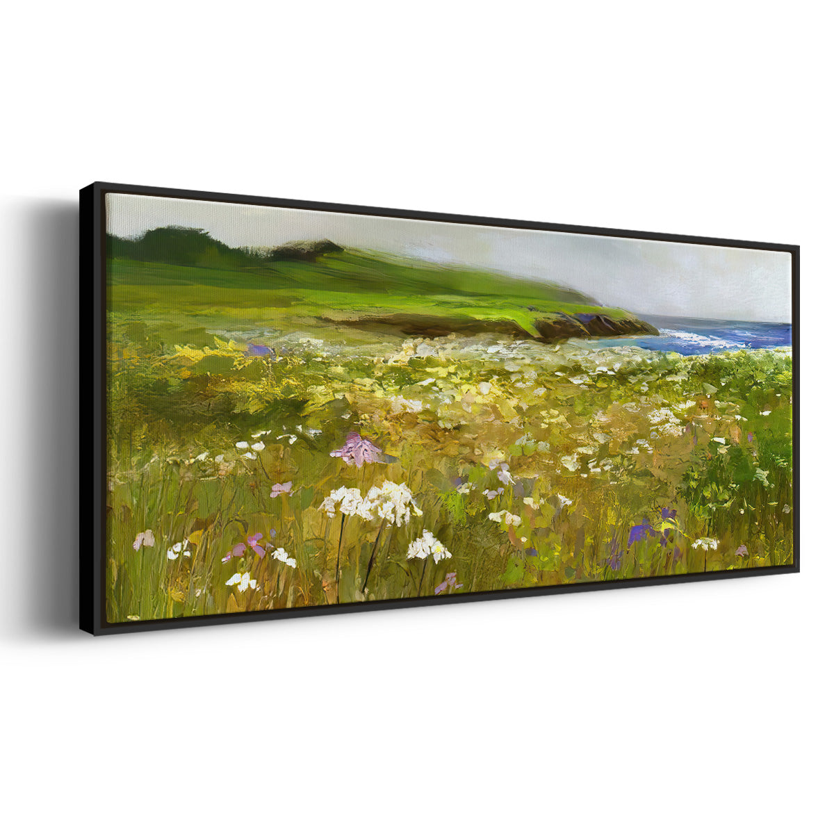 Montara Bluffs - Floater Framed Canvas Print
