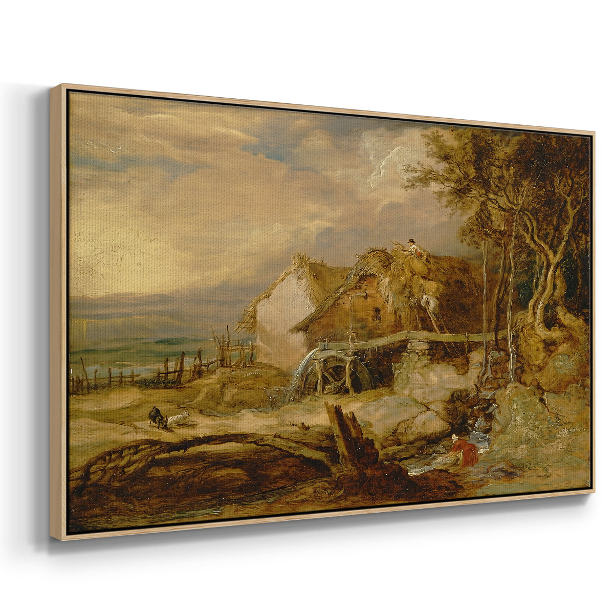 An Overshot Mill, c. 1802-1807 - Floater Framed Canvas Print