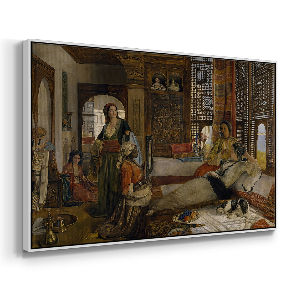 The Harem, 1876 - Floater Framed Canvas Print