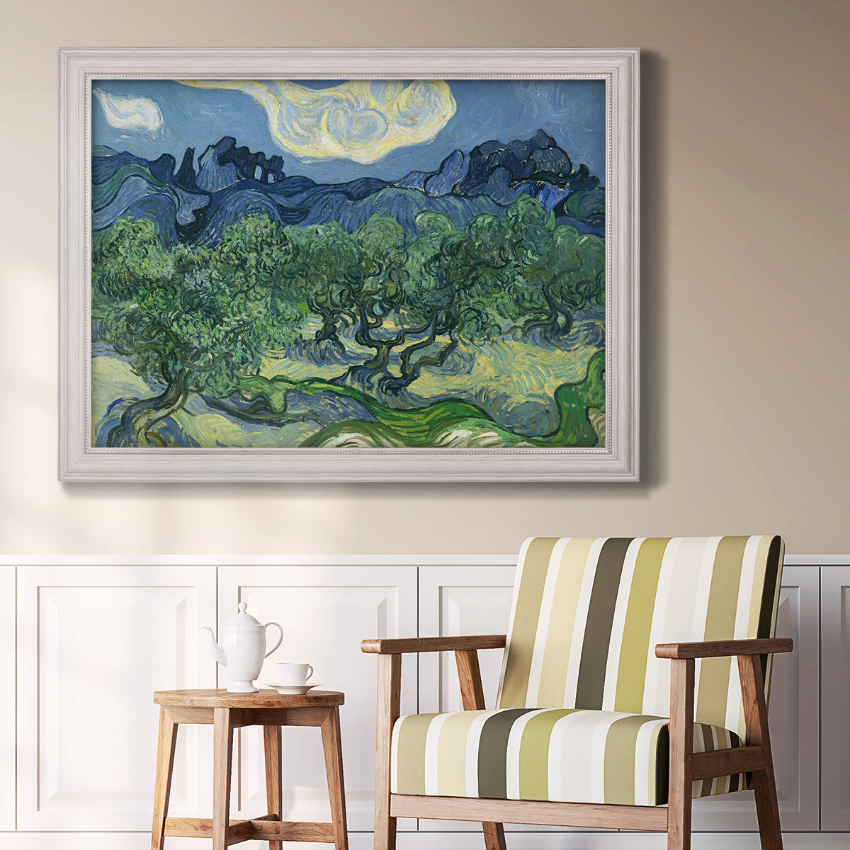 Olive Trees - Ornate Framed Canvas Print