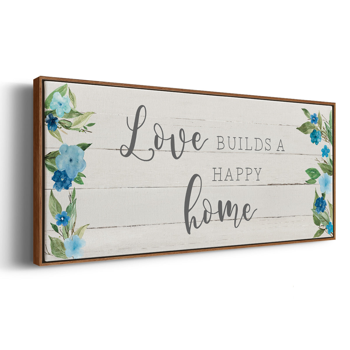 Love Builds - Floater Framed Canvas Print