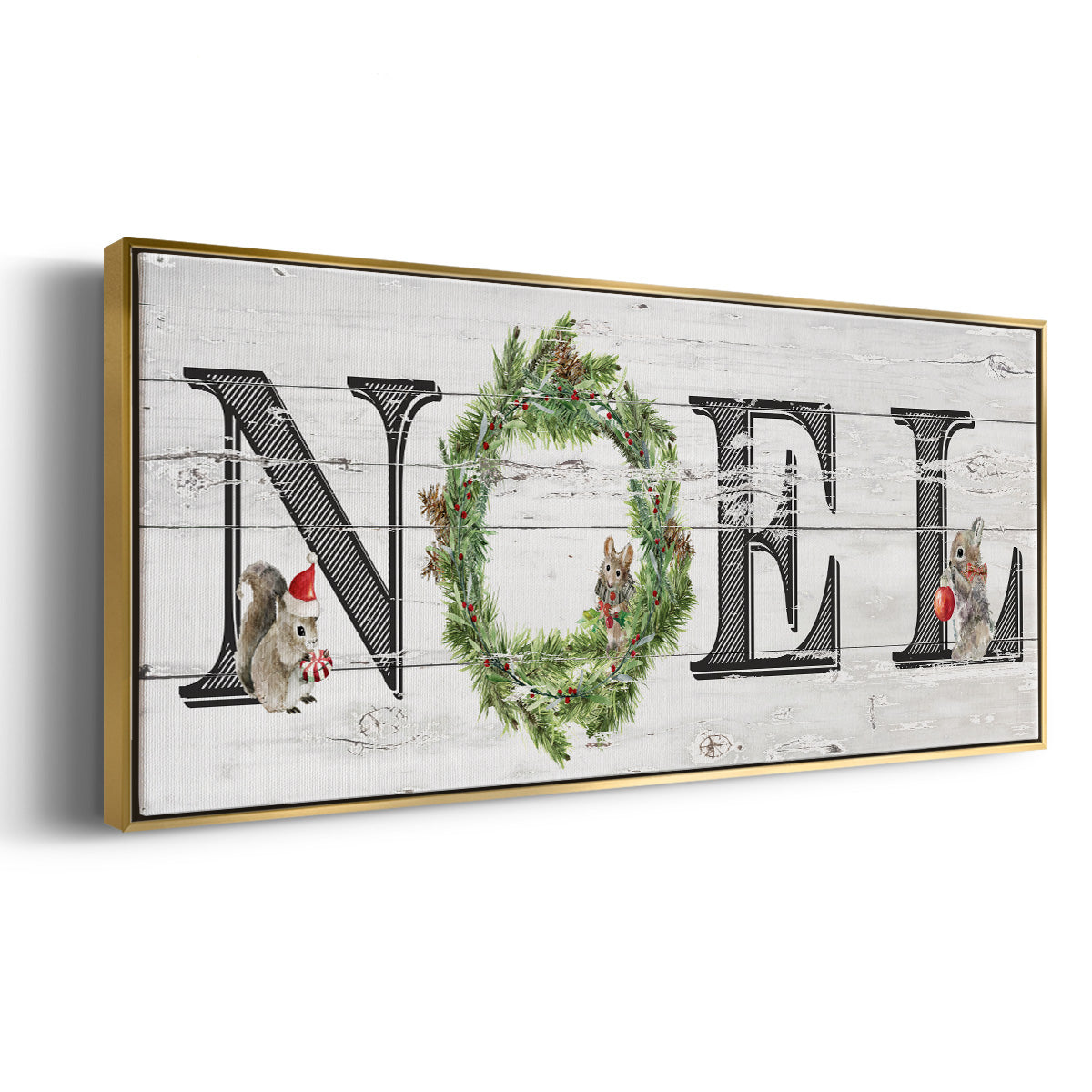 Farmhouse Noel - Floater Framed Canvas Print