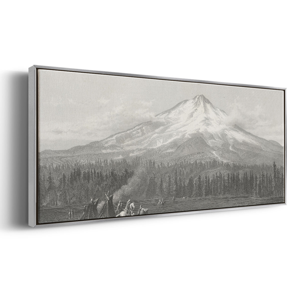 Mount Shasta - Floater Framed Canvas Print