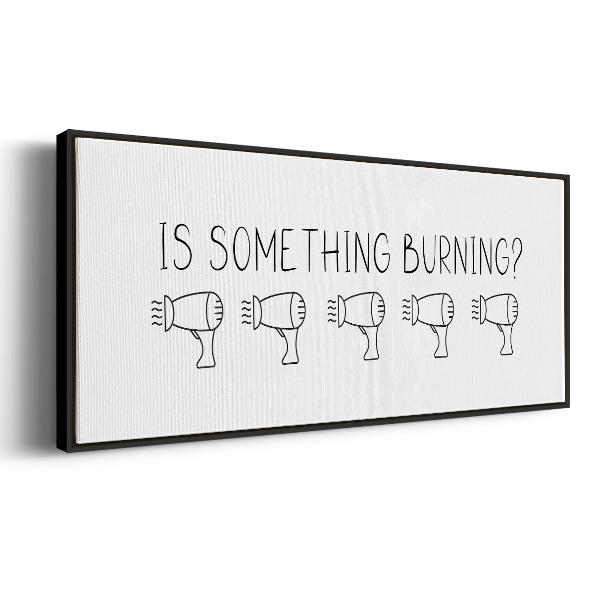 Is Something Burning? - Floater Framed Canvas Print