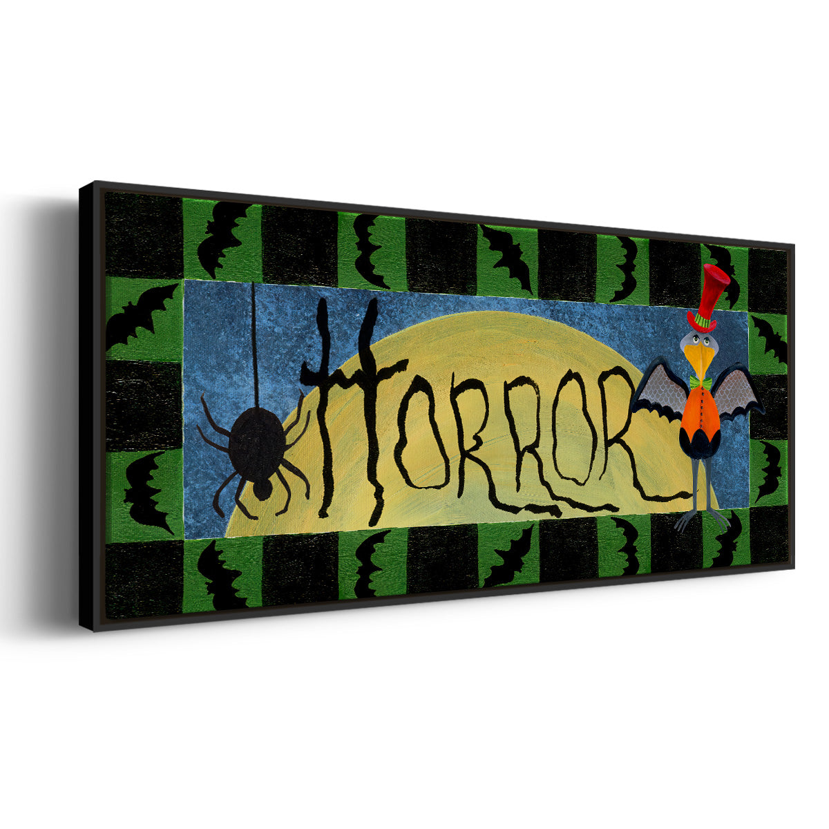 Halloween Trick or Treaters Collection D - Floater Framed Canvas Print