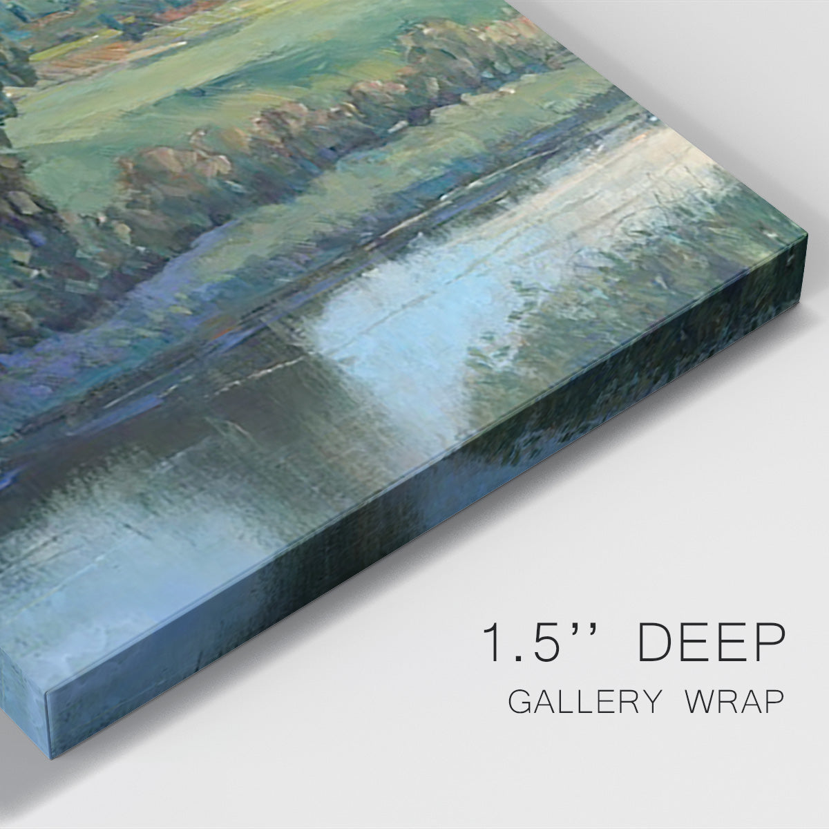 Tree by the Riverbank II Premium Gallery Wrapped Canvas - Ready to Hang