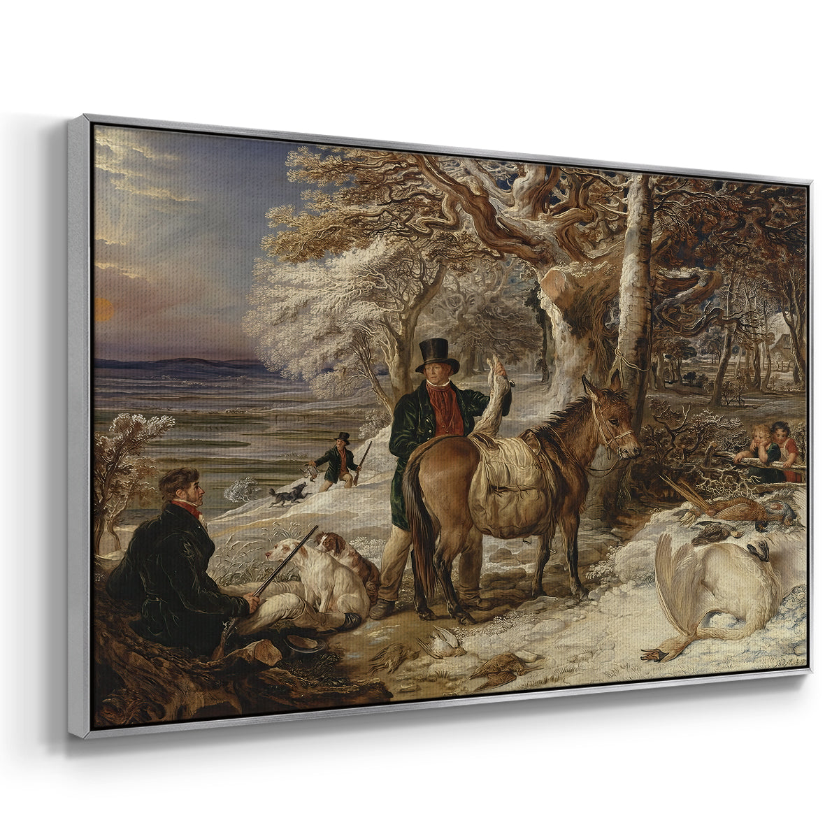 The Day's Sport, 1826 - Floater Framed Canvas Print