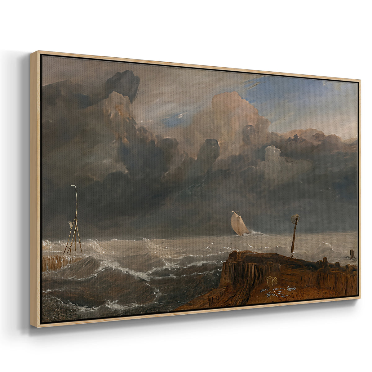 Port Ruysdael, 1827 - Floater Framed Canvas Print