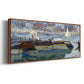 The Seine at Asnieres 2, 1873 - Floater Framed Canvas Print