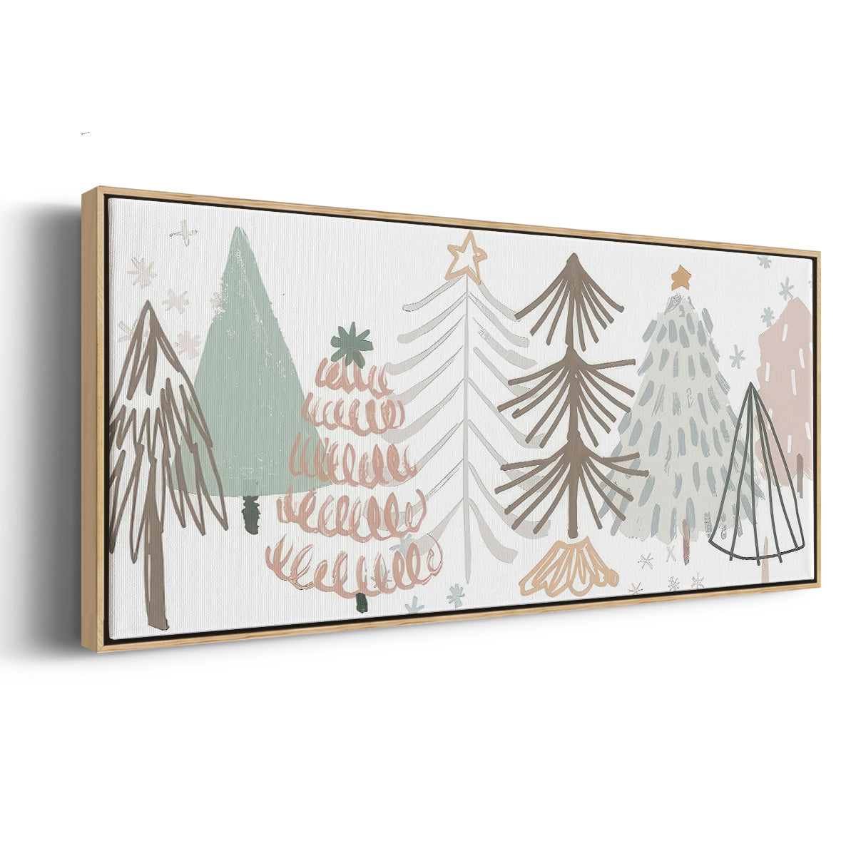 Christmas Tree Sketchbook - Floater Framed Canvas Print