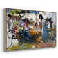 Net Menders in Valencia, 1909 - Floater Framed Canvas Print