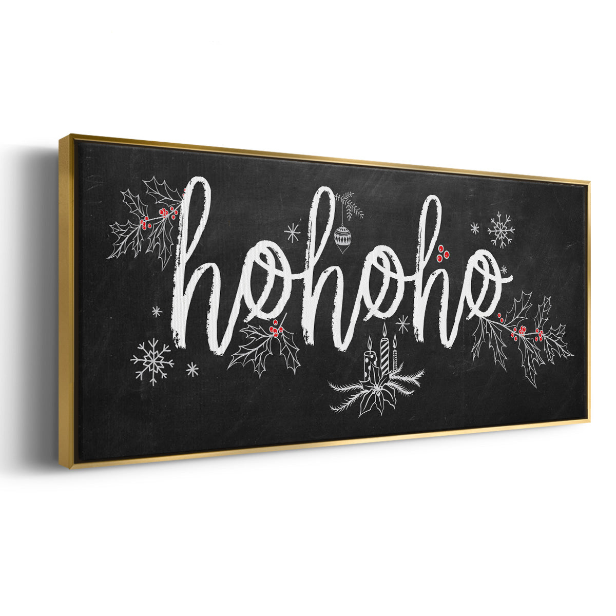 Ho Ho Ho - Floater Framed Canvas Print