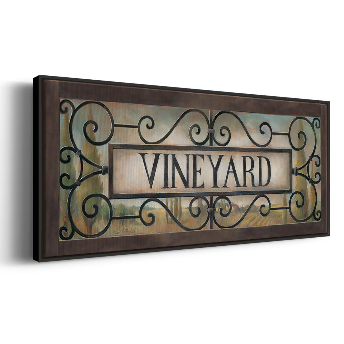 Vineyard - Floater Framed Canvas Print