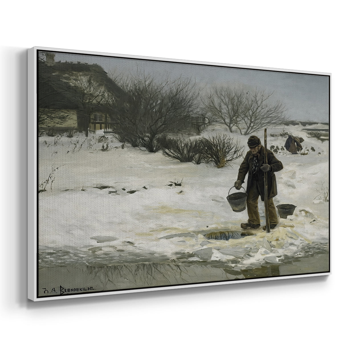 Tøsne, 1895 - Floater Framed Canvas Print
