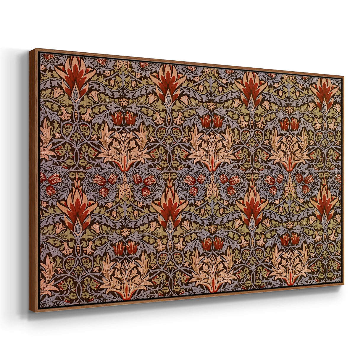 Snakeshead - Red/Cumin, c. 1876 - Floater Framed Canvas Print