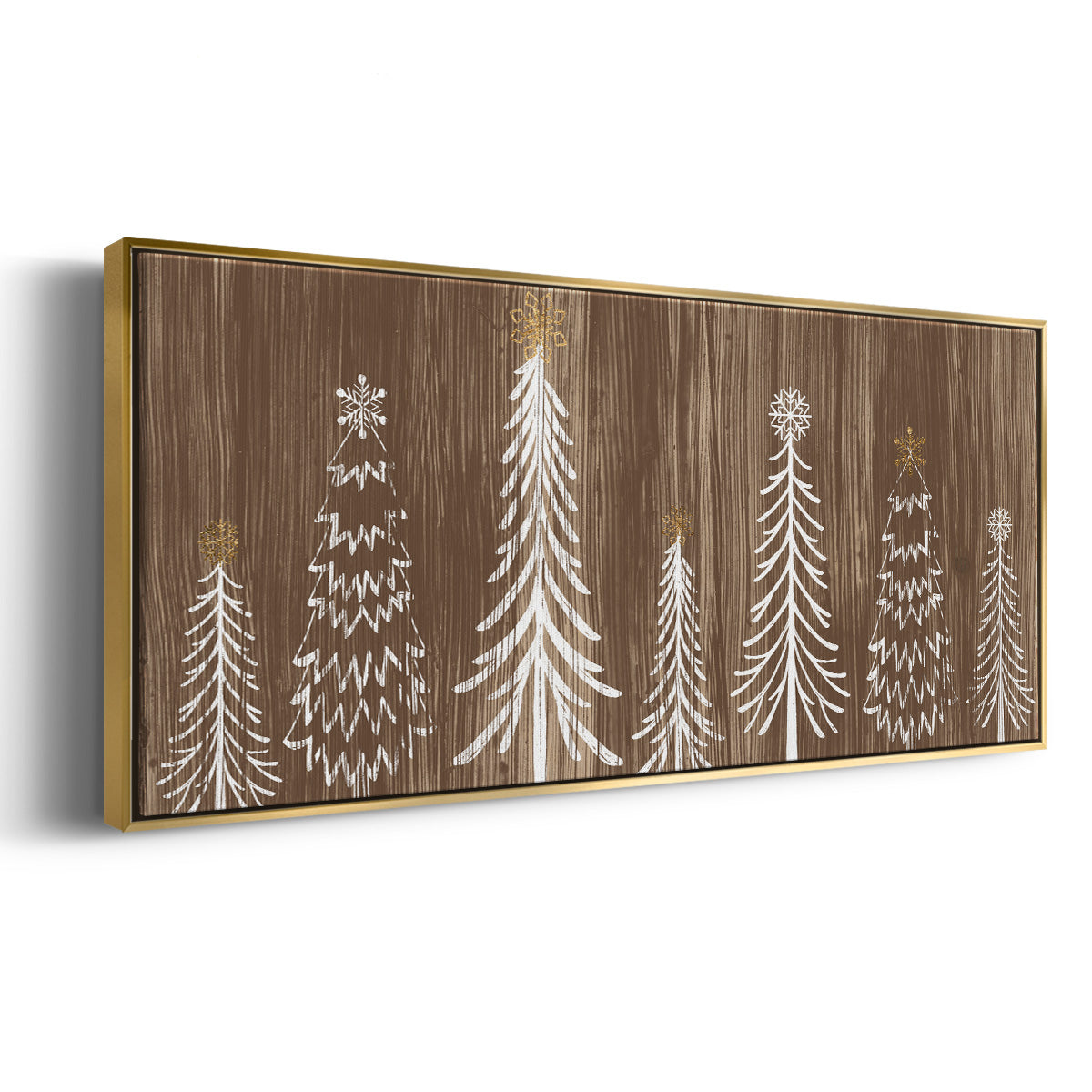 Barnwood Wonderland Collection D - Floater Framed Canvas Print