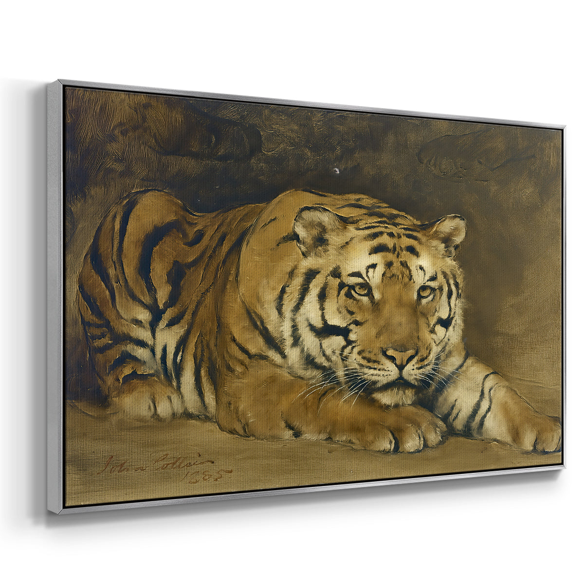 Study of a Tiger for Circe, 1885 - Floater Framed Canvas Print