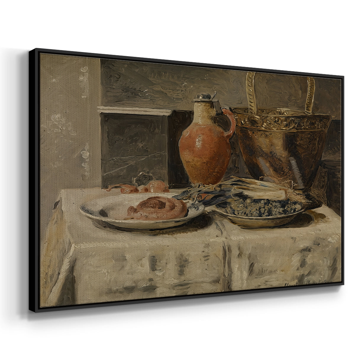 Still Life with Jar, c. 1881-1885 - Floater Framed Canvas Print