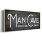 Man Cave - Floater Framed Canvas Print