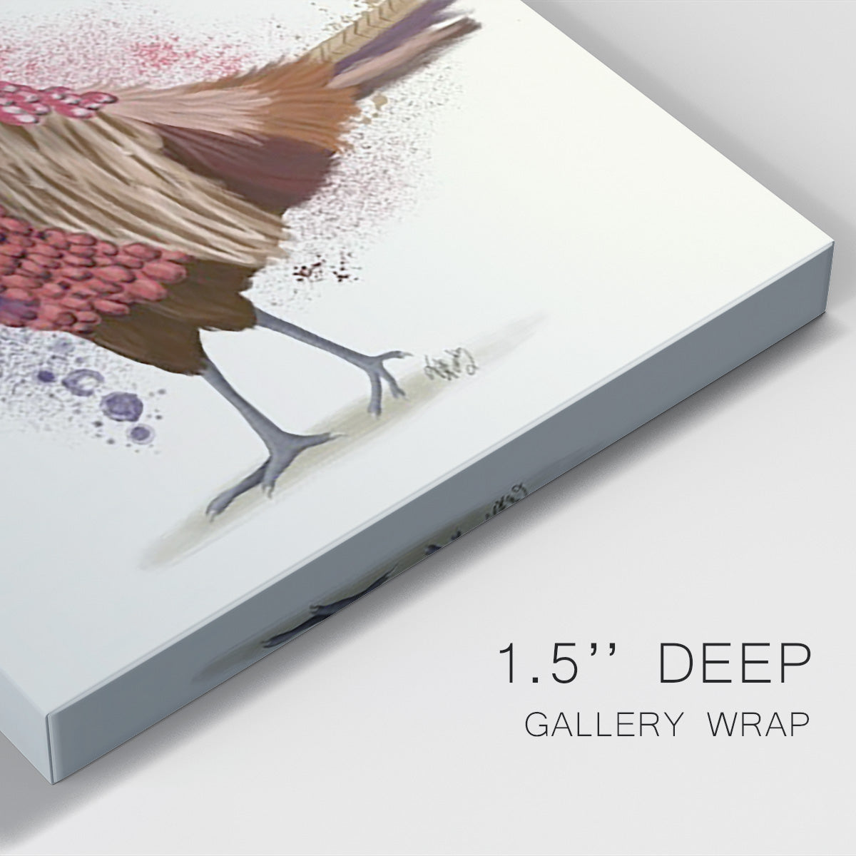 Pheasant Splash 6 Premium Gallery Wrapped Canvas - Ready to Hang