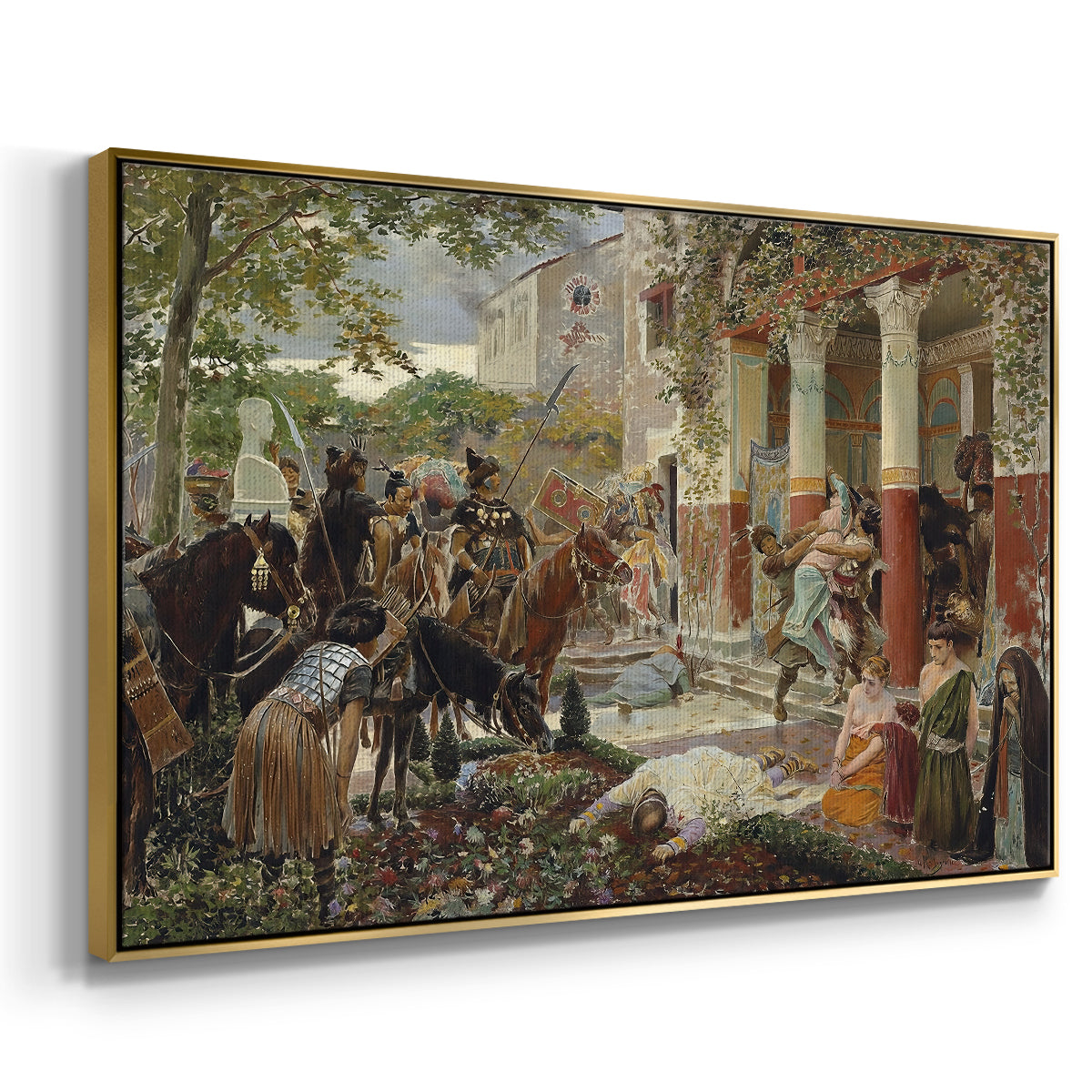 Onslaught of the Tartars, c. 1938 - Floater Framed Canvas Print